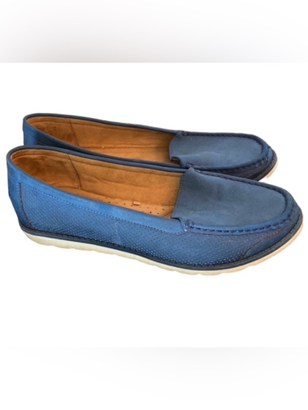 Natural Soul By Naturalizer Irene Blue SZ 9W Classic All Through Comfort Loafers